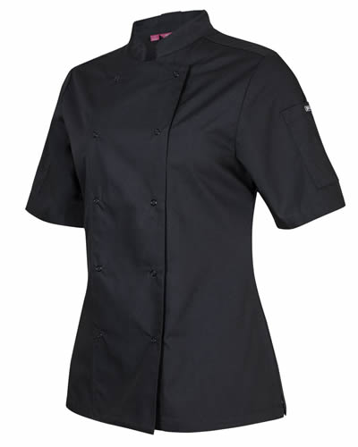 5CJS1 JB's Ladies S/S Snap Button Chef Jacket